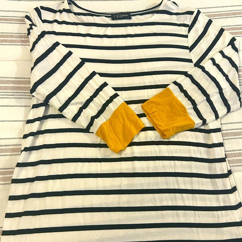 Cute, super soft striped 3/4 sleeve. - Picture 1 of 1